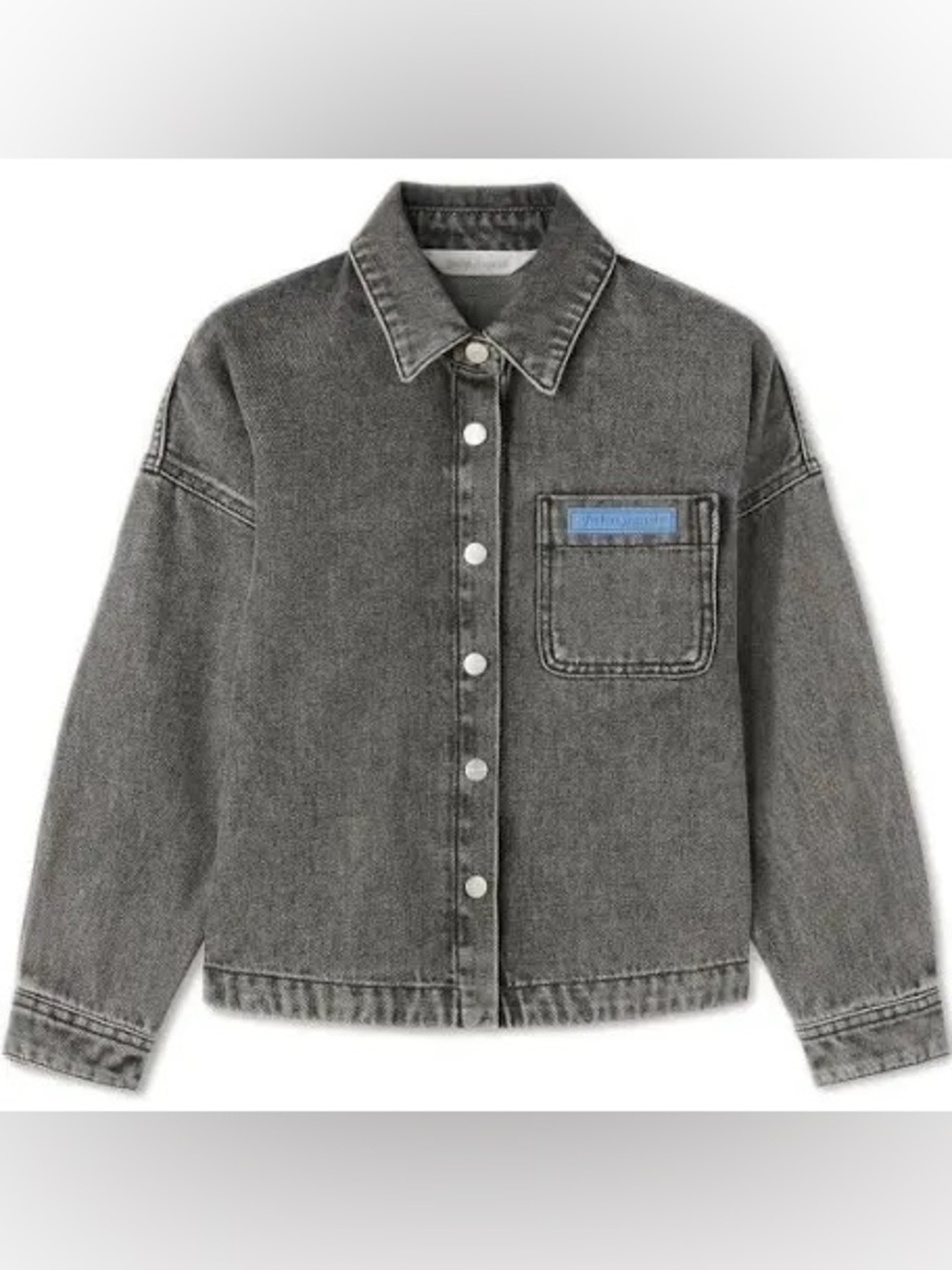 Palm Angels Children’s Washed Black Denim Button-Up Jacket NWT